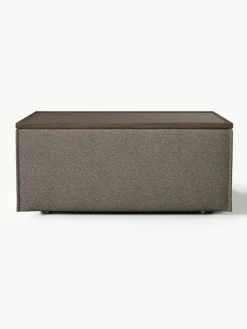 Voetenbank Lennon van bouclé met opbergruimte^Westwing Collection Online