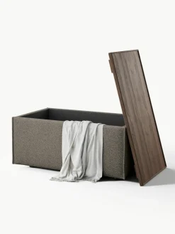 Voetenbank Lennon van bouclé met opbergruimte^Westwing Collection Online