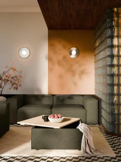 Voetenbank Lennon van bouclé met opbergruimte^Westwing Collection Online