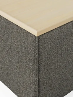 Voetenbank Lennon van bouclé met opbergruimte^Westwing Collection Discount