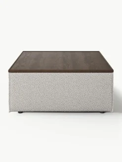 Voetenbank Lennon van bouclé met opbergruimte^Westwing Collection New