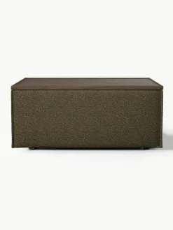 Voetenbank Lennon van bouclé met opbergruimte^Westwing Collection Best
