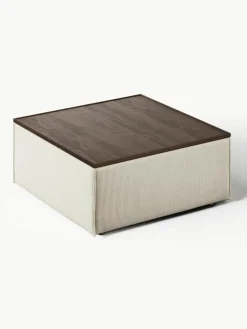 Voetenbank Lennon van corduroy met opbergruimte^Westwing Collection Outlet