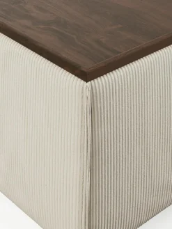 Voetenbank Lennon van corduroy met opbergruimte^Westwing Collection Outlet