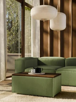 Voetenbank Lennon van corduroy met opbergruimte^Westwing Collection Sale