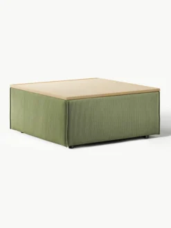 Voetenbank Lennon van corduroy met opbergruimte^Westwing Collection New