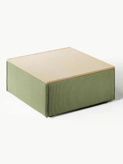 Voetenbank Lennon van corduroy met opbergruimte^Westwing Collection New