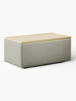 Voetenbank Lennon van corduroy met opbergruimte^Westwing Collection Hot