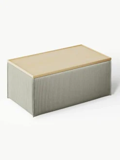 Voetenbank Lennon van corduroy met opbergruimte^Westwing Collection Hot