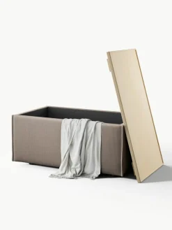 Voetenbank Lennon van corduroy met opbergruimte^Westwing Collection Outlet