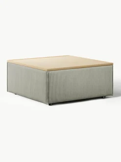Voetenbank Lennon van corduroy met opbergruimte^Westwing Collection New