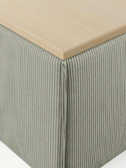 Voetenbank Lennon van corduroy met opbergruimte^Westwing Collection New