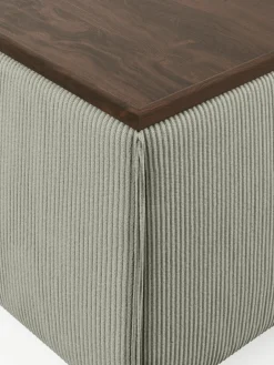 Voetenbank Lennon van corduroy met opbergruimte^Westwing Collection New