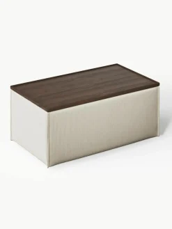 Voetenbank Lennon van corduroy met opbergruimte^Westwing Collection Fashion