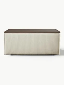 Voetenbank Lennon van corduroy met opbergruimte^Westwing Collection Fashion
