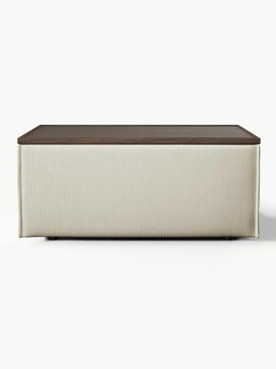 Voetenbank Lennon van corduroy met opbergruimte^Westwing Collection Fashion