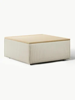 Voetenbank Lennon van corduroy met opbergruimte^Westwing Collection Outlet