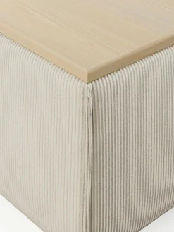 Voetenbank Lennon van corduroy met opbergruimte^Westwing Collection Outlet