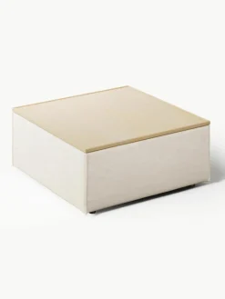 Voetenbank Lennon van linnenmix met opbergruimte^Westwing Collection Hot