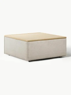 Voetenbank Lennon van linnenmix met opbergruimte^Westwing Collection Best