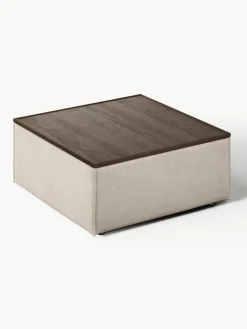 Voetenbank Lennon van linnenmix met opbergruimte^Westwing Collection Outlet