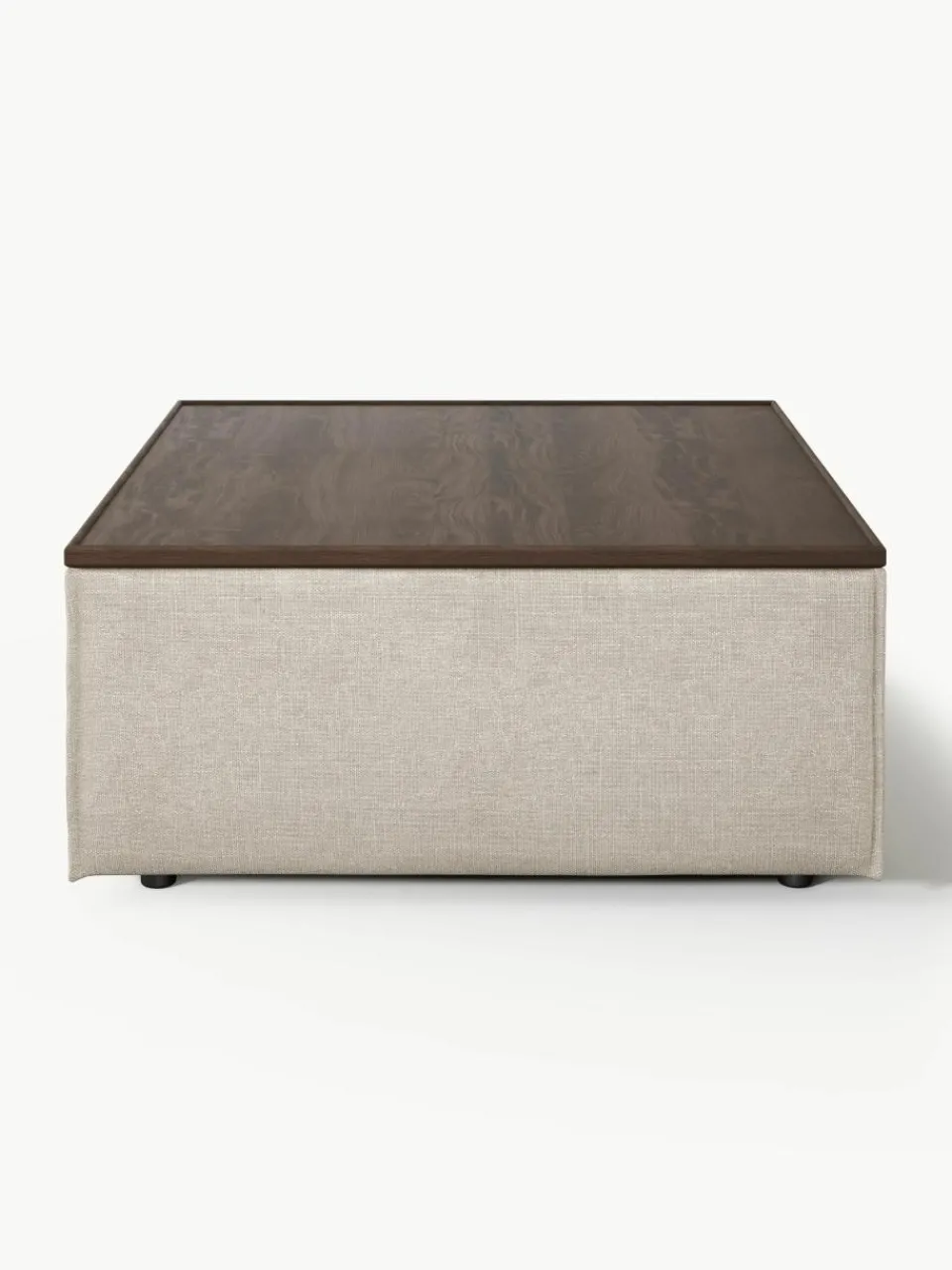Voetenbank Lennon van linnenmix met opbergruimte^Westwing Collection Outlet