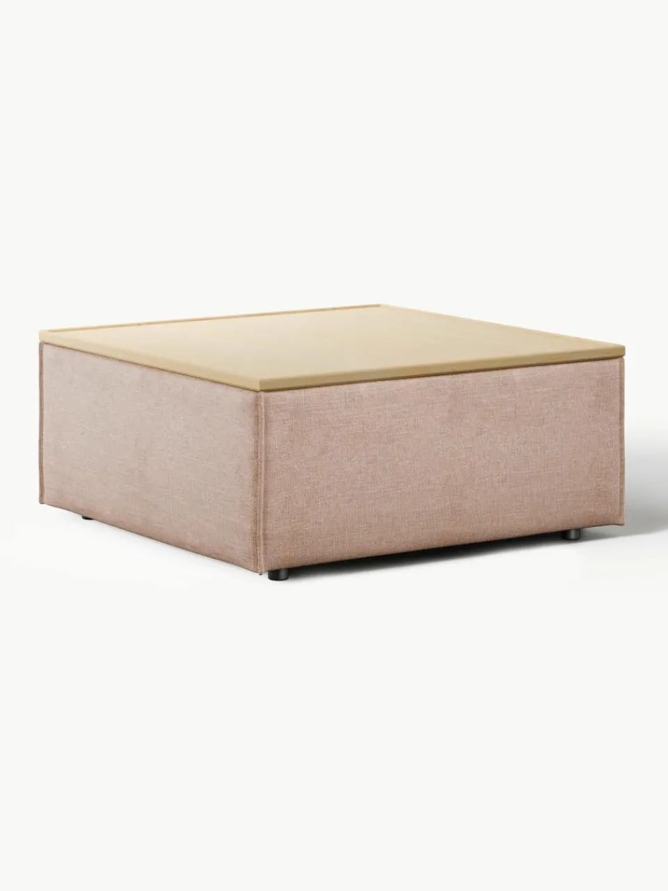 Voetenbank Lennon van linnenmix met opbergruimte^Westwing Collection Outlet
