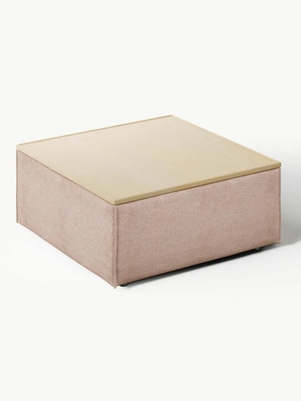 Voetenbank Lennon van linnenmix met opbergruimte^Westwing Collection Outlet