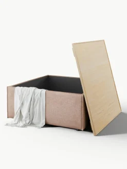 Voetenbank Lennon van linnenmix met opbergruimte^Westwing Collection Outlet
