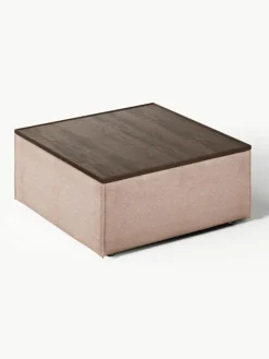 Voetenbank Lennon van linnenmix met opbergruimte^Westwing Collection Best