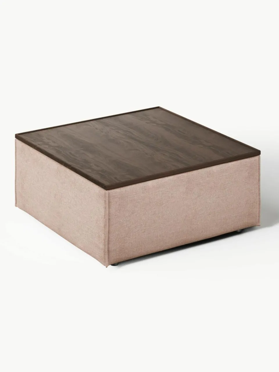 Voetenbank Lennon van linnenmix met opbergruimte^Westwing Collection Best