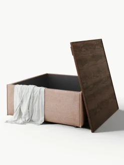 Voetenbank Lennon van linnenmix met opbergruimte^Westwing Collection Best