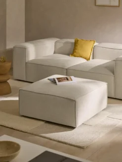 Voetenbank Lennon van linnenmix^Westwing Collection Best