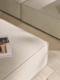 Voetenbank Lennon van linnenmix^Westwing Collection Best