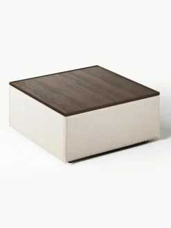 Voetenbank Lennon van linnenmix met opbergruimte^Westwing Collection Clearance