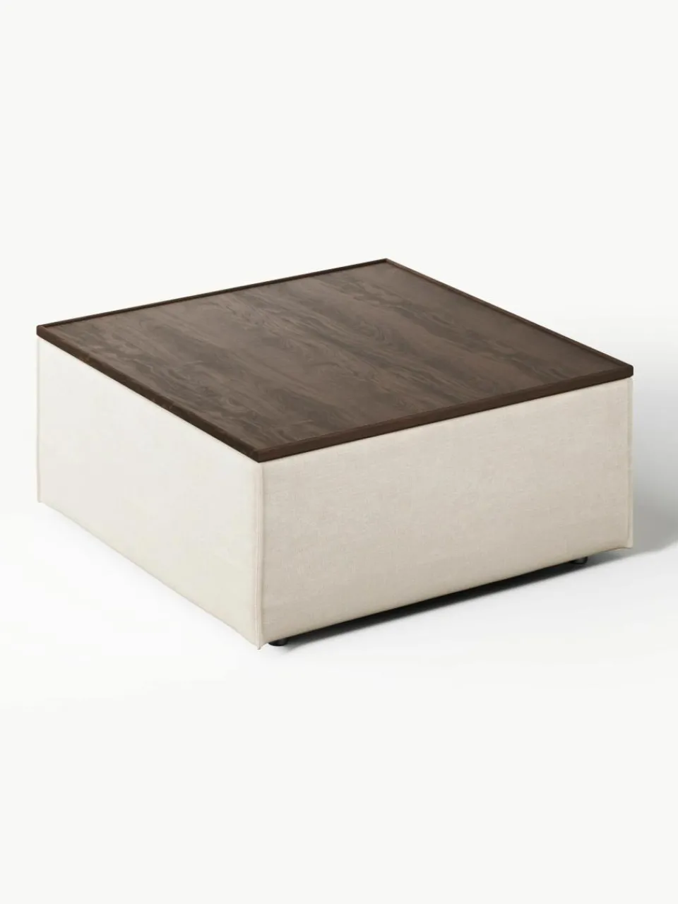 Voetenbank Lennon van linnenmix met opbergruimte^Westwing Collection Clearance