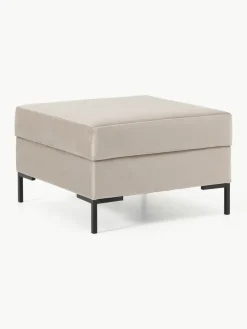 Voetenbank Luna van fluweel met opbergruimte^Westwing Collection Clearance
