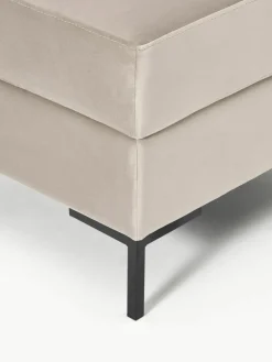Voetenbank Luna van fluweel met opbergruimte^Westwing Collection Clearance