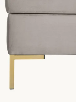 Voetenbank Luna van fluweel met opbergruimte^Westwing Collection Clearance