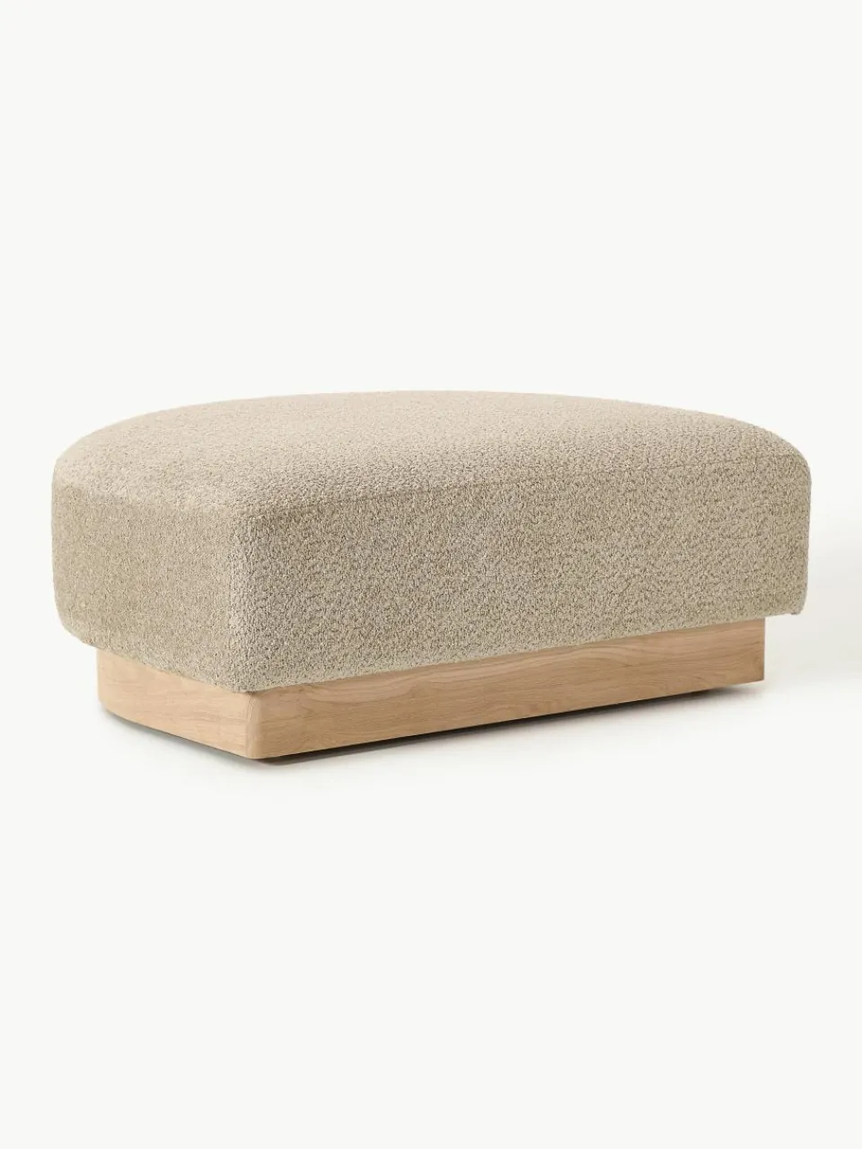 Voetenbank Natalie van teddy-bouclé^Westwing Collection Outlet