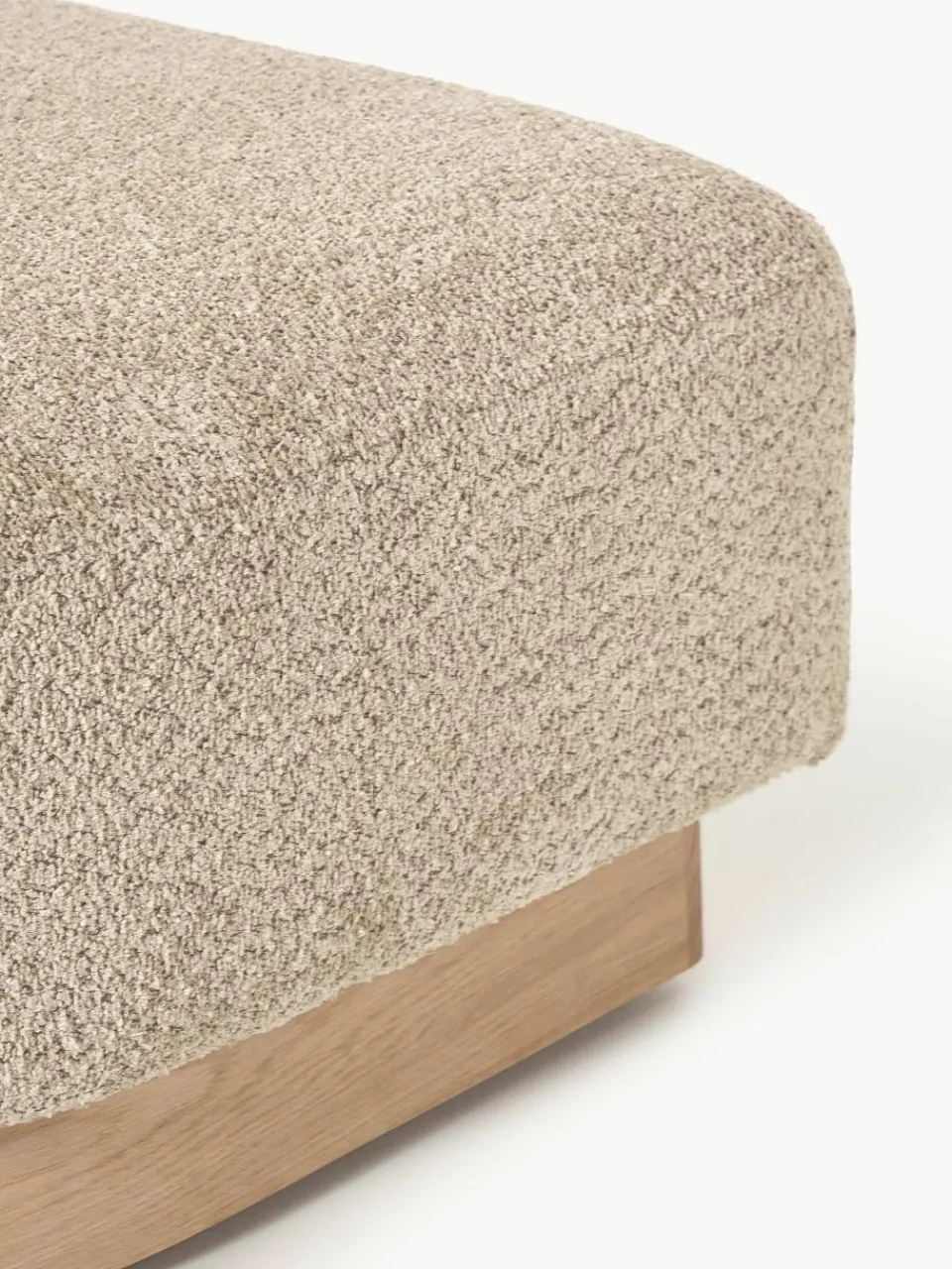 Voetenbank Natalie van teddy-bouclé^Westwing Collection Outlet