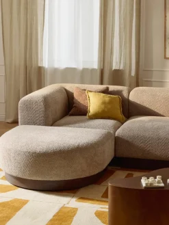 Voetenbank Natalie van teddy-bouclé^Westwing Collection Outlet