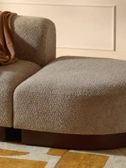 Voetenbank Natalie van teddy-bouclé^Westwing Collection Outlet