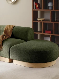Voetenbank Natalie van teddy-bouclé^Westwing Collection Outlet