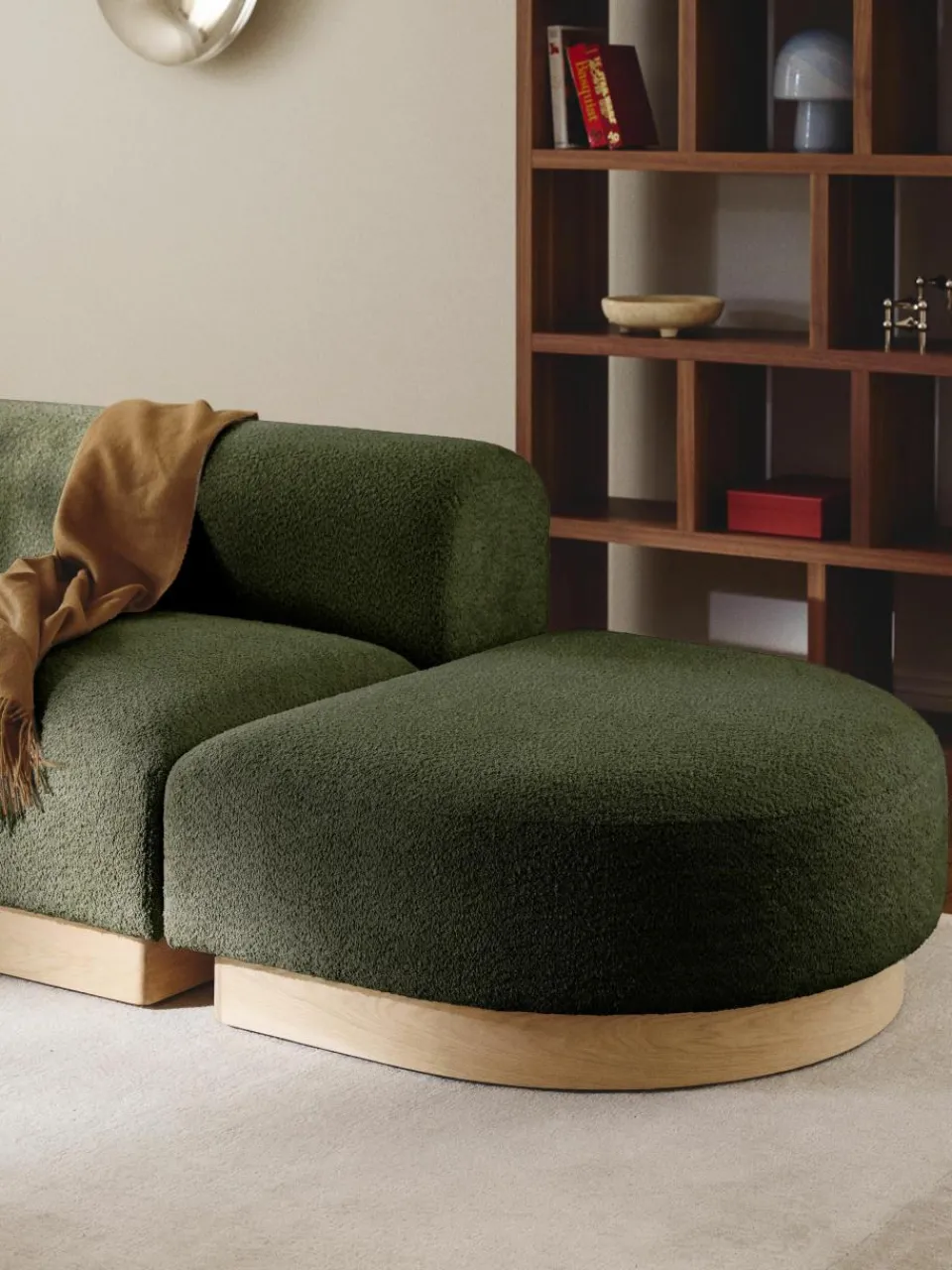 Voetenbank Natalie van teddy-bouclé^Westwing Collection Outlet