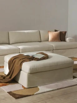 Voetenbank Russell met afneembare hoezen^Westwing Collection Fashion