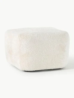 Voetenbank Wolke van teddy-bouclé^Westwing Collection New