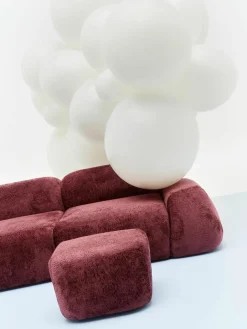 Voetenbank Wolke van teddy-bouclé^Westwing Collection Online