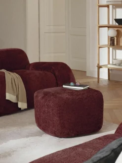 Voetenbank Wolke van teddy-bouclé^Westwing Collection Online