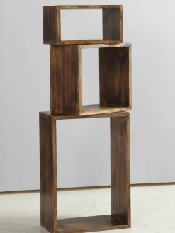 Vrijhangende boekenkasten Nisse van mangohout, 3-delig^Ellos Home Hot